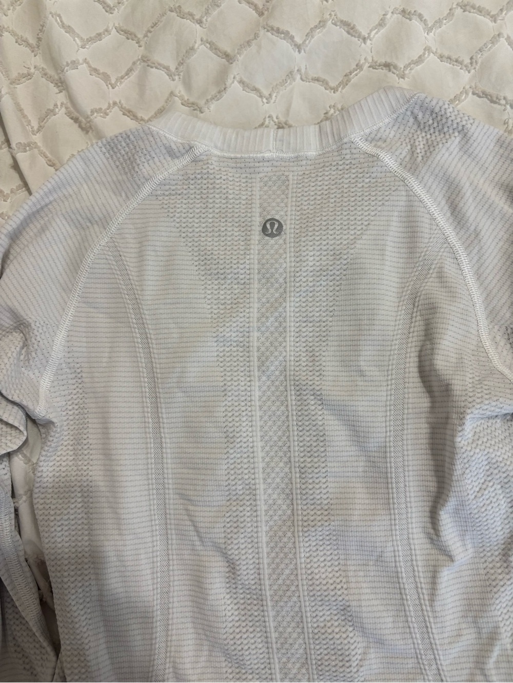 Lululemon White Long Sleeve Athletic Top